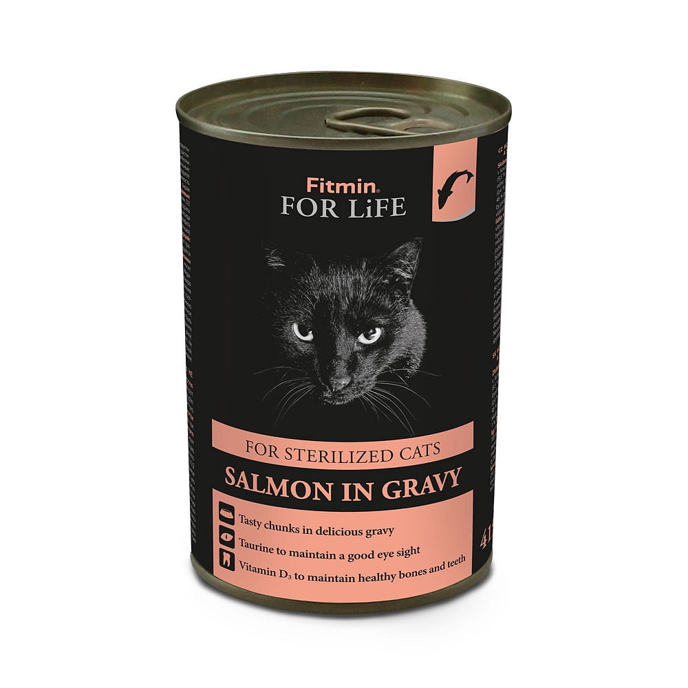 FFL cat karma mokra z łososiem dla kotów sterylizowanych 415g