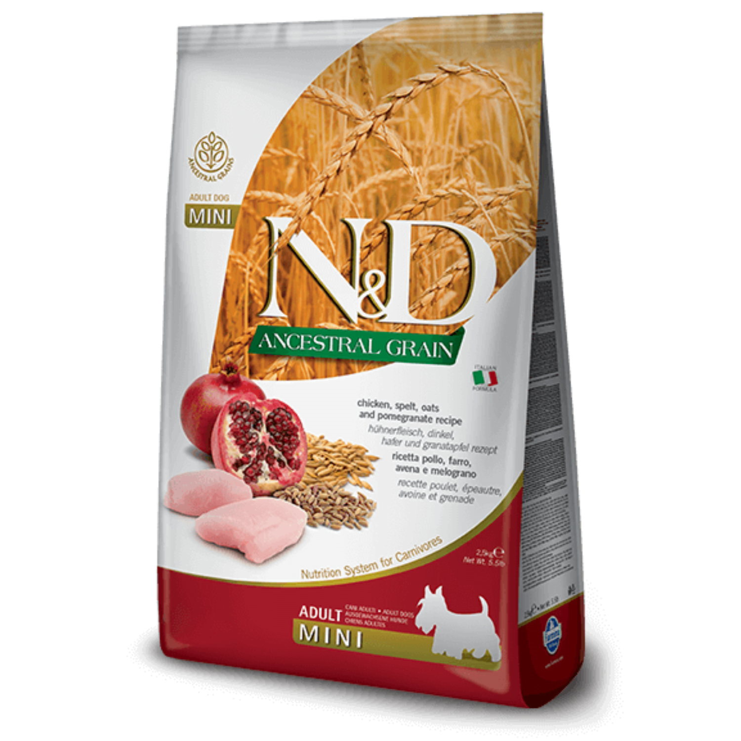N&D ancestral grain chicken pomegranate Mini 7kg