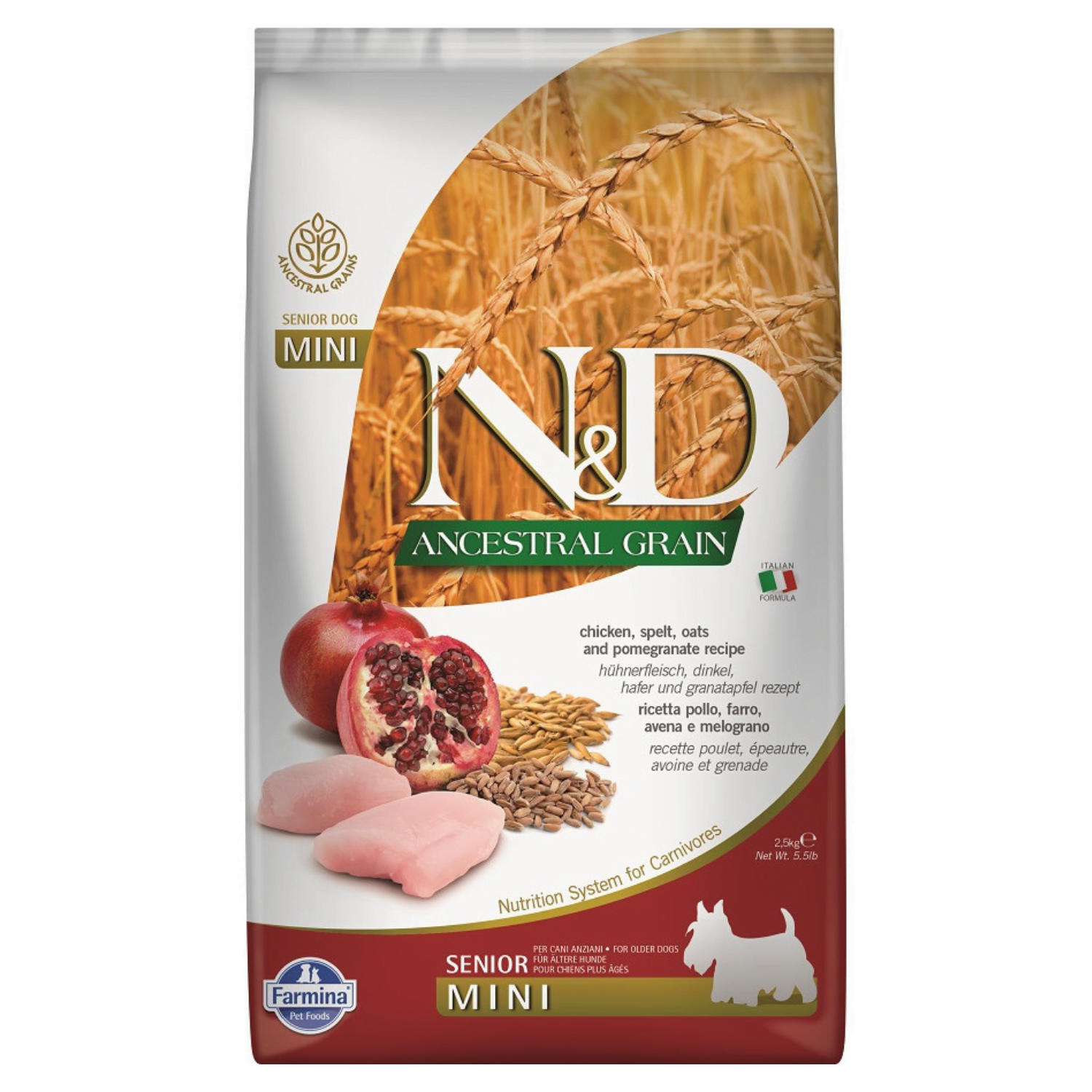 N&D Ancestral Grain Chicken Pomegranate Senior Mini 2,5Kg
