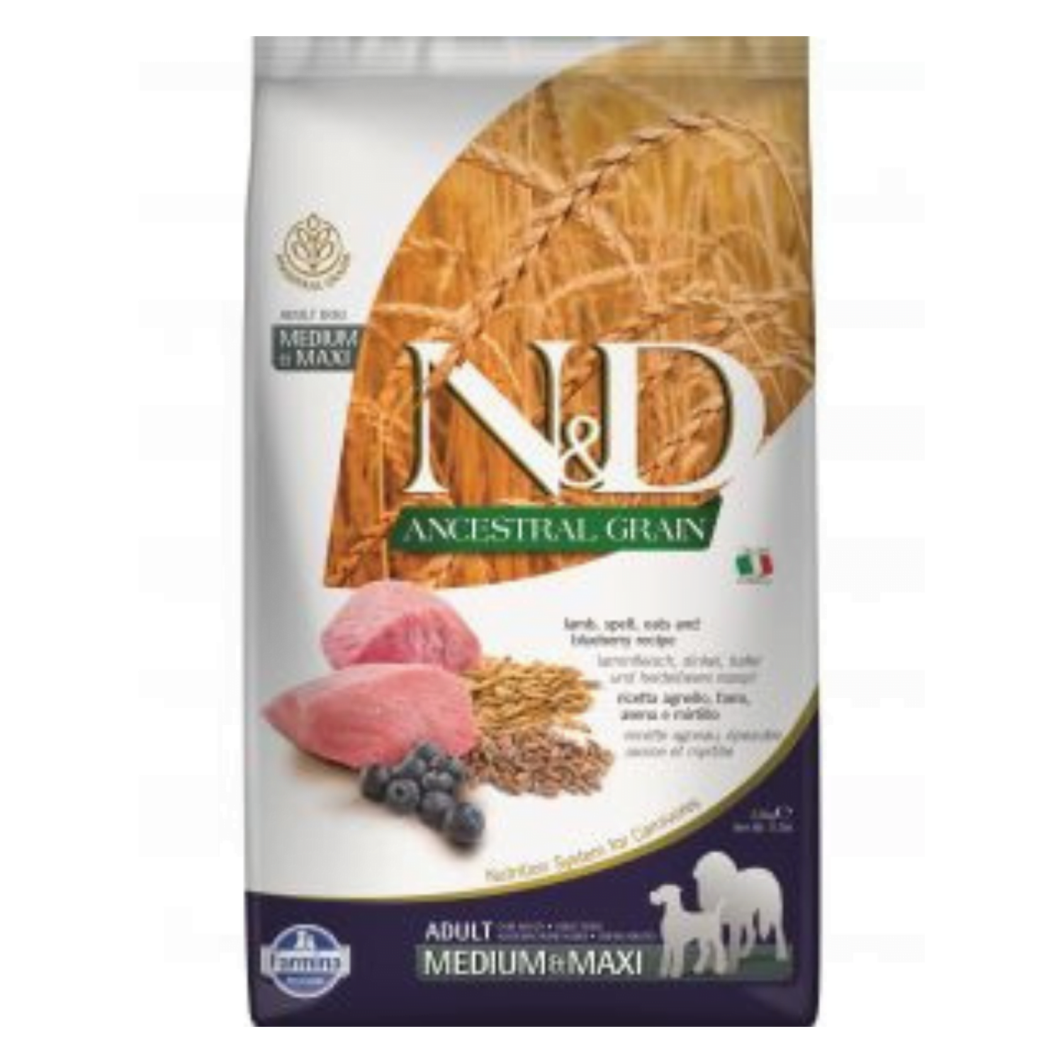 N&D ancestral Grain lamb blueberry Adult Medium&Maxi