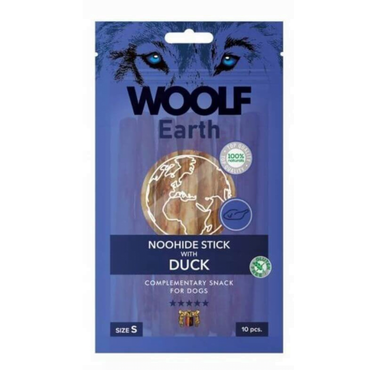 Woolf Earth Noohide Patyczki 85g dla małych psów - kaczka