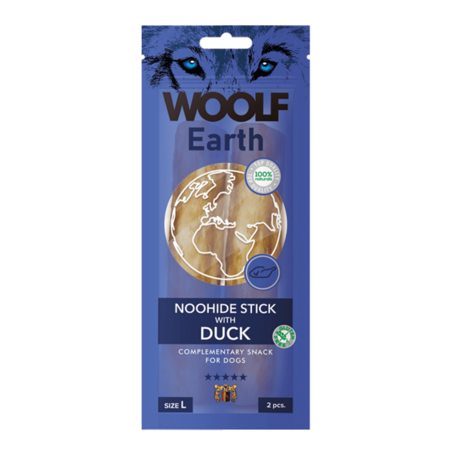 Woolf Earth Noohide Stick 85g dla dużych psów - kaczka