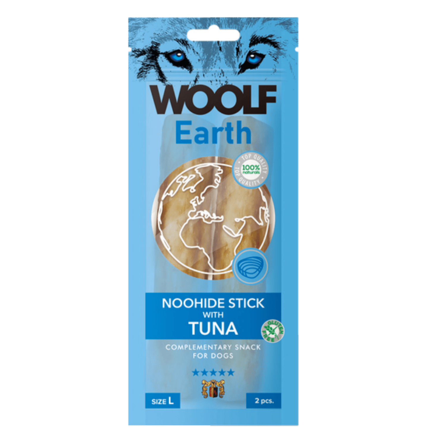 Woolf Earth Noohide Stick 85g dla dużych psów - tuńczyk