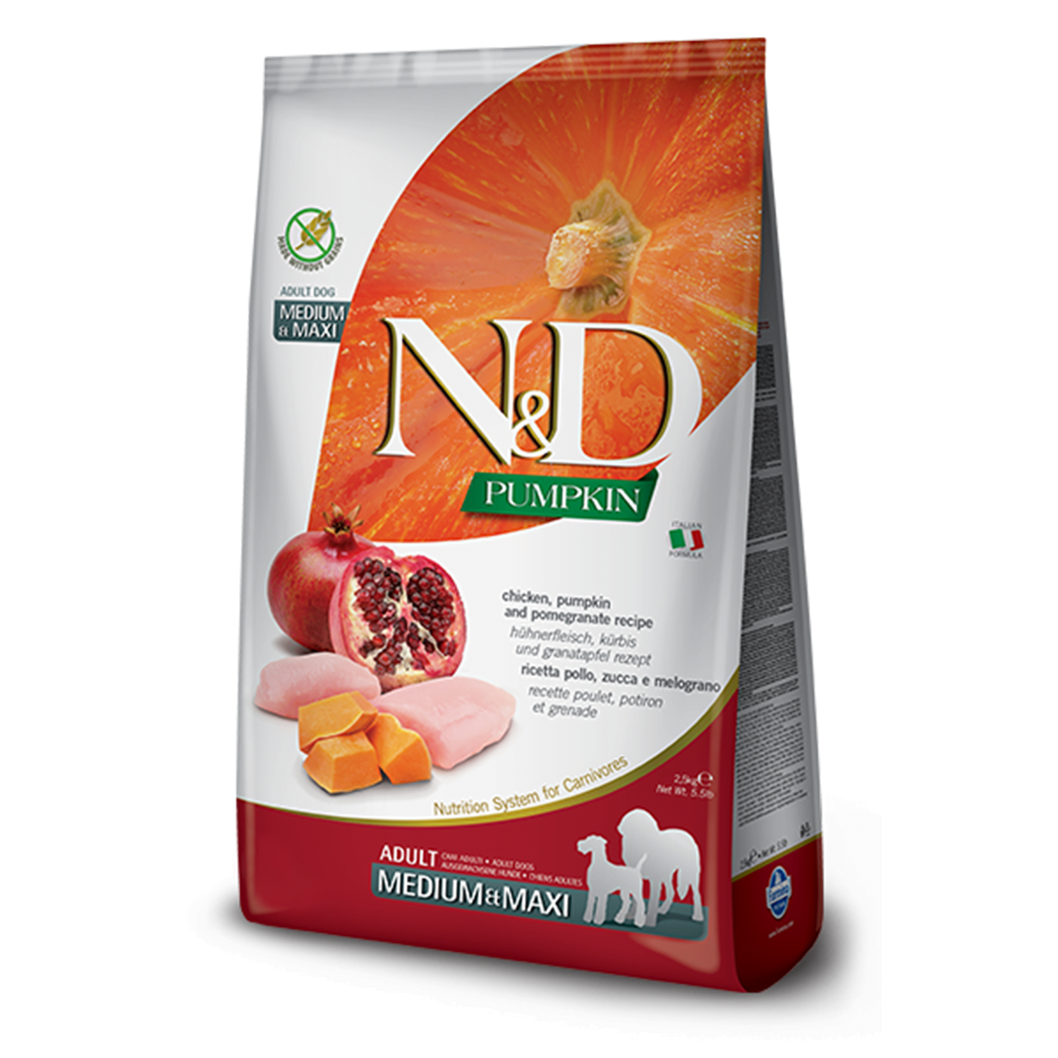 N&D Pumpkin Chicken & Pomegranate Adult Medium & Maxi