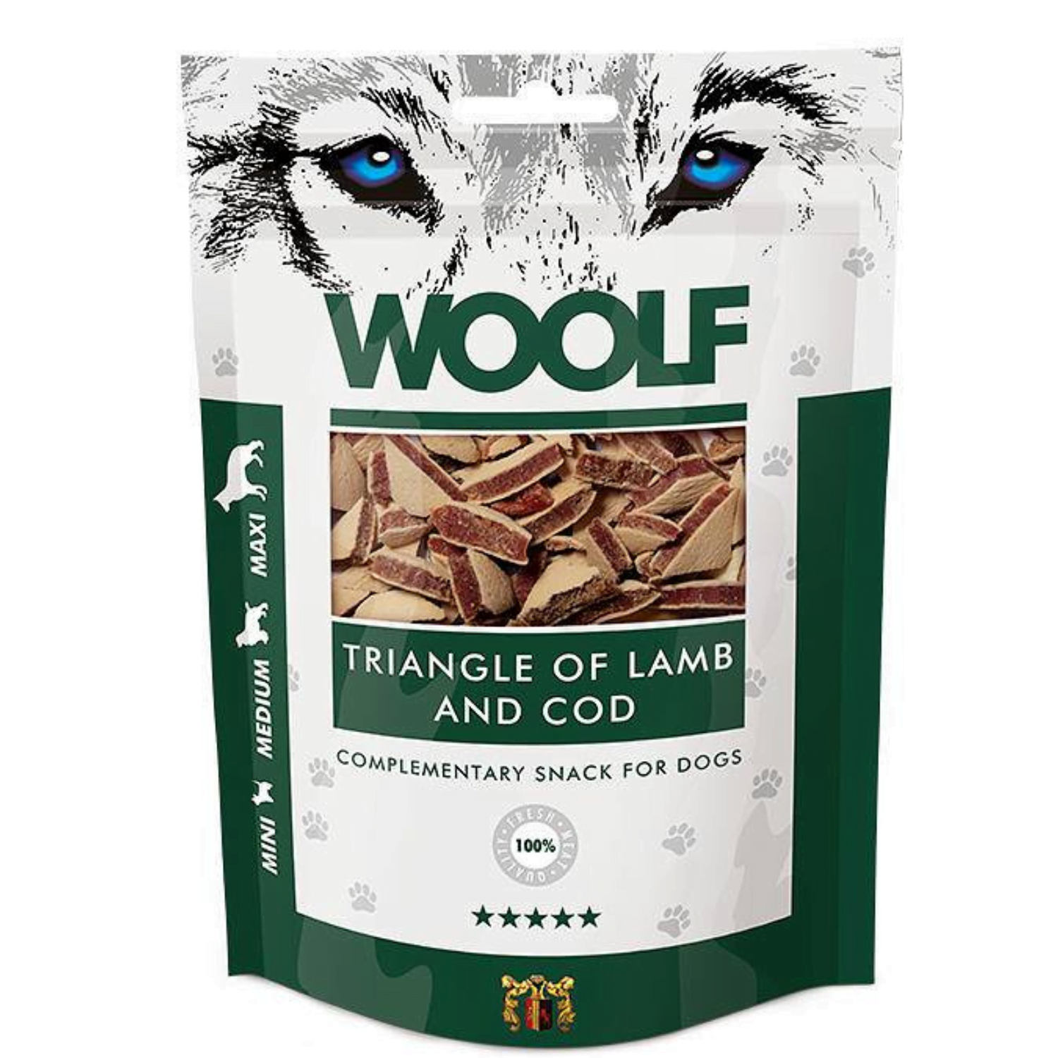 Woolf Lamb And Cod Triangle 100g