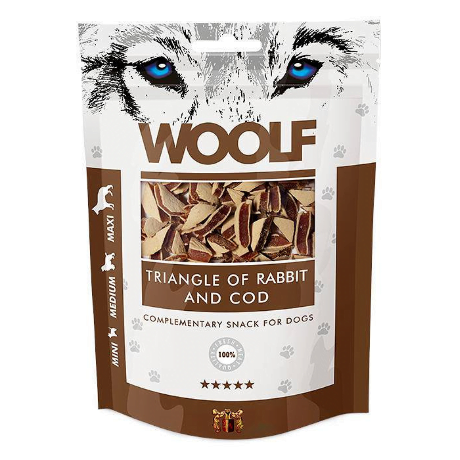 Woolf Rabibit And Cod Triangle 100g