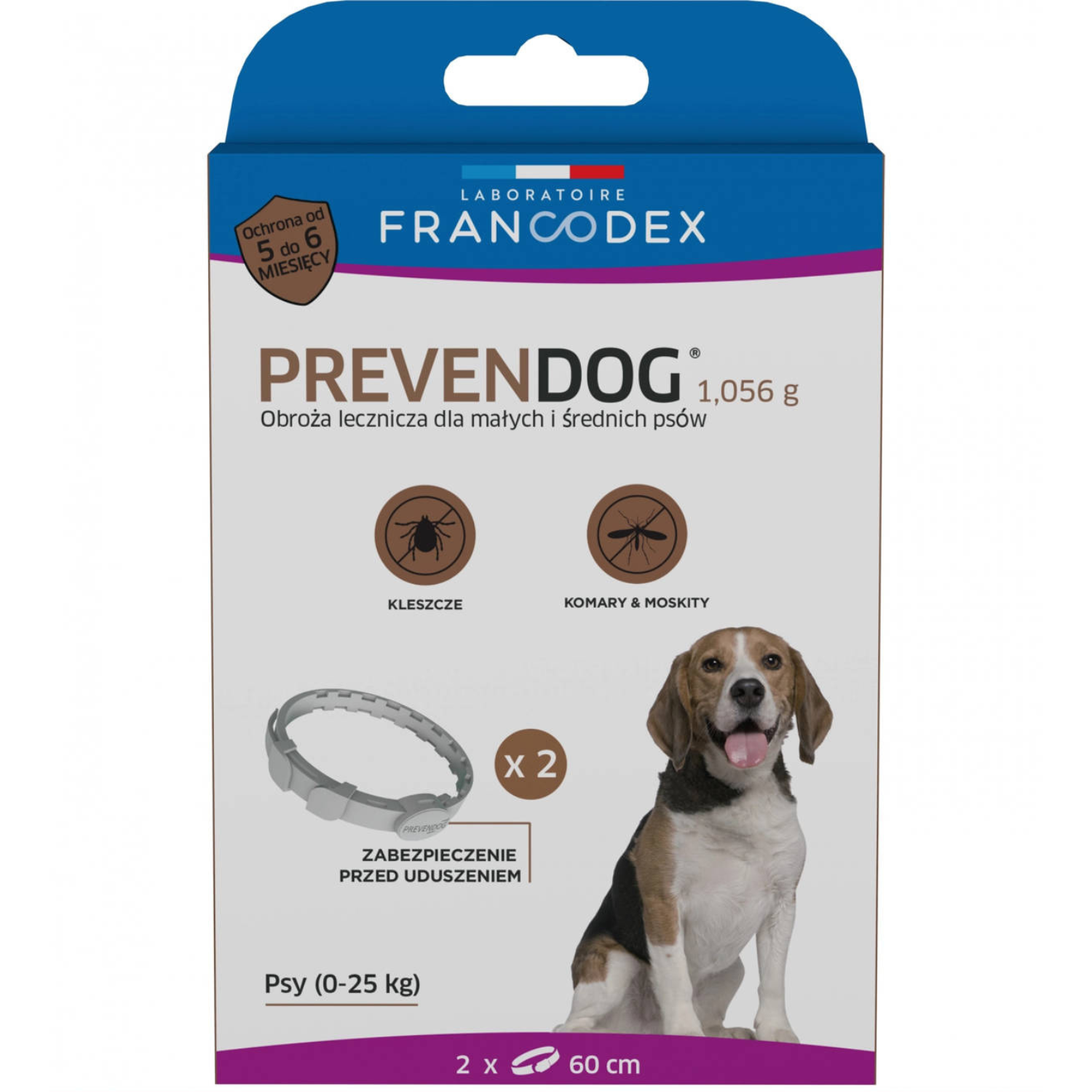 Francodex Obroża biobójcza Prevendog 60cm x2